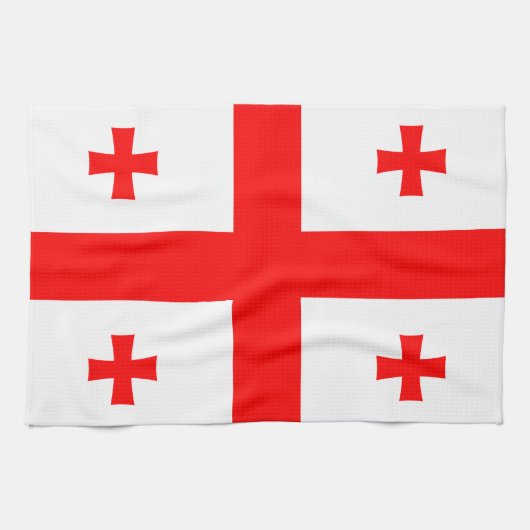 Serviette de cuisine avec Drapeau de Géorgie (Horizontal)