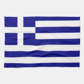 Serviette de cuisine avec Drapeau de Grèce (Horizontal)