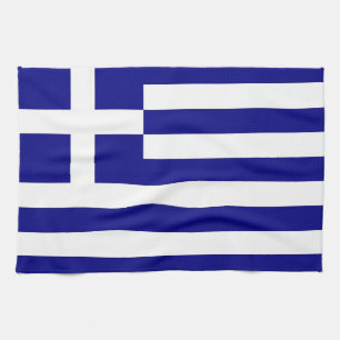 Serviette de cuisine avec Drapeau de Grèce