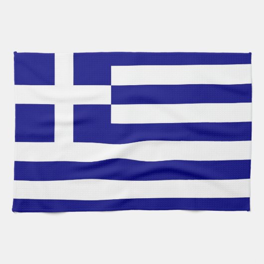 Serviette de cuisine avec Drapeau de Grèce (Horizontal)