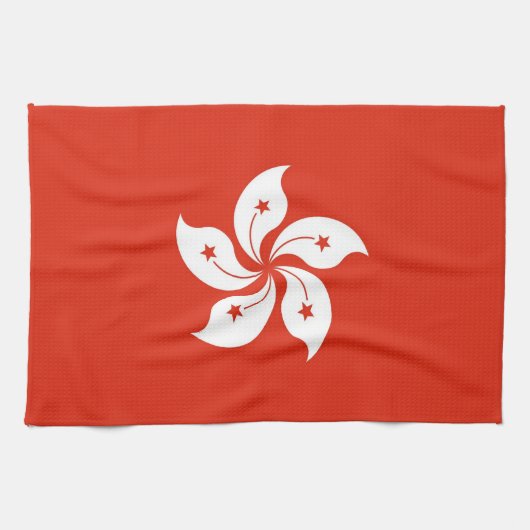 Serviette de cuisine avec Drapeau de Hong Kong, Ch (Horizontal)