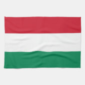 Serviette de cuisine avec Drapeau de Hongrie (Horizontal)