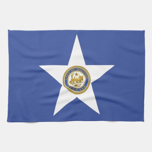 Serviette de cuisine avec Drapeau de Houston, État (Horizontal)