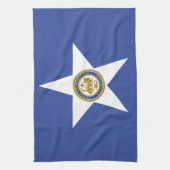 Serviette de cuisine avec Drapeau de Houston, État (Vertical)