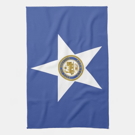 Serviette de cuisine avec Drapeau de Houston, État (Vertical)