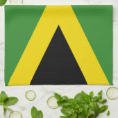 Serviette de cuisine avec Drapeau de Jamaïque (Plié)