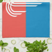 Serviette de cuisine avec drapeau de Kansas City, (Plié)