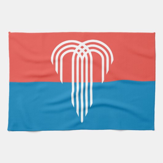 Serviette de cuisine avec drapeau de Kansas City, (Horizontal)