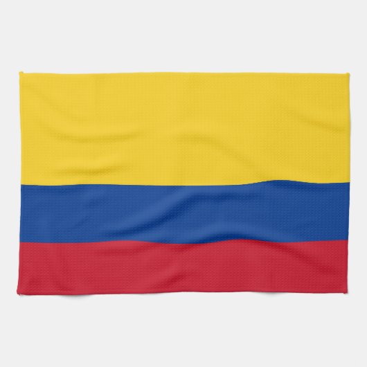 Serviette de cuisine avec Drapeau de la Colombie (Horizontal)