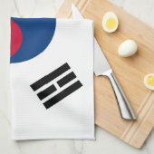 Serviette de cuisine avec Drapeau de la Corée du S (Quart Plié)