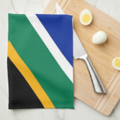 Serviette de cuisine avec Drapeau de l'Afrique du  (Quart Plié)