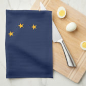 Serviette de cuisine avec Drapeau de l'Alaska, Éta (Quart Plié)