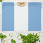 Serviette de cuisine avec Drapeau de l'Argentine (Plié)