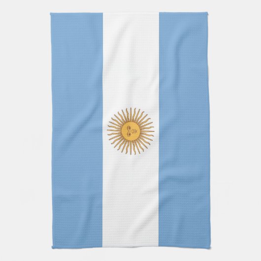 Serviette de cuisine avec Drapeau de l'Argentine (Vertical)