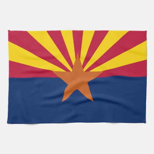 Serviette de cuisine avec Drapeau de l'Arizona, Ét (Horizontal)