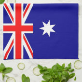 Serviette de cuisine avec Drapeau de l'Australie (Plié)