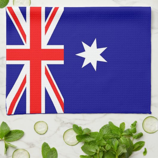 Serviette de cuisine avec Drapeau de l'Australie (Plié)