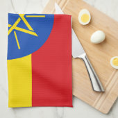 Serviette de cuisine avec Drapeau de l'Ethiopie (Quart Plié)
