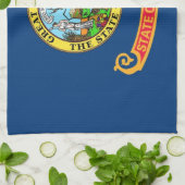 Serviette de cuisine avec Drapeau de l'Idaho, État (Plié)