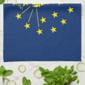 Serviette de cuisine avec Drapeau de l'Indiana, Ét (Plié)