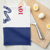 Serviette de cuisine avec Drapeau de l'Iowa, États (Quart Plié)