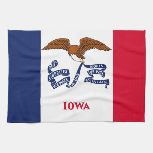 Serviette de cuisine avec Drapeau de l'Iowa, États