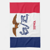 Serviette de cuisine avec Drapeau de l'Iowa, États (Vertical)