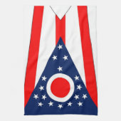 Serviette de cuisine avec Drapeau de l'Ohio, États (Vertical)