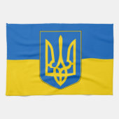 Serviette de cuisine avec Drapeau de l'Ukraine (Horizontal)