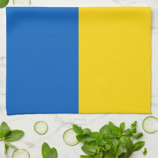 Serviette de cuisine avec Drapeau de l'Ukraine (Plié)