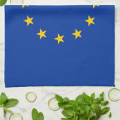 Serviette de cuisine avec Drapeau de l'Union europ (Plié)