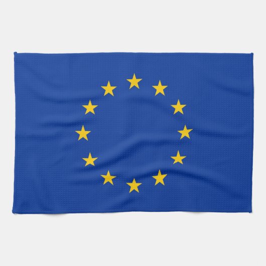 Serviette de cuisine avec Drapeau de l'Union europ (Horizontal)