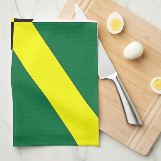 Serviette de cuisine avec Drapeau de Monterey City (Quart Plié)