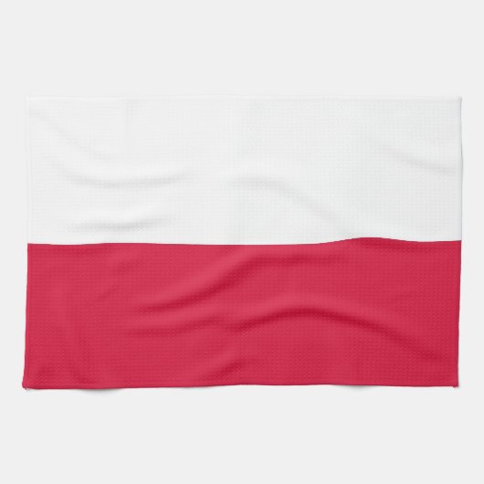 Serviette de cuisine avec Drapeau de Pologne (Horizontal)