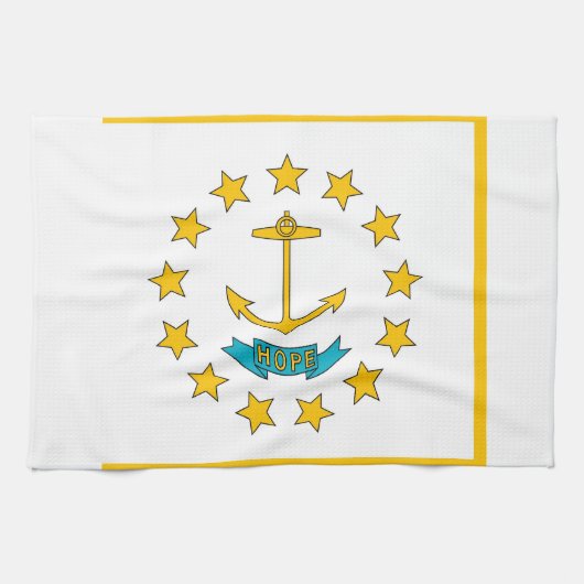 Serviette de cuisine avec Drapeau de Rhode Island, (Horizontal)