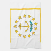Serviette de cuisine avec Drapeau de Rhode Island, (Vertical)