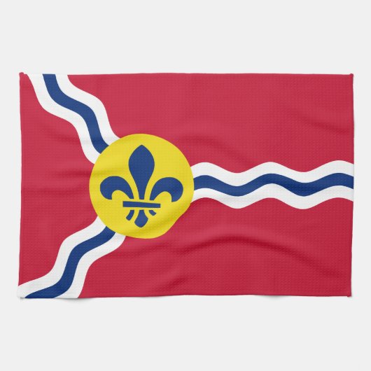Serviette de cuisine avec Drapeau de Saint-Louis (Horizontal)