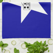 Serviette de cuisine avec Drapeau de San Antonio,  (Plié)