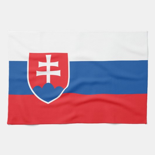 Serviette de cuisine avec Drapeau de Slovaquie (Horizontal)