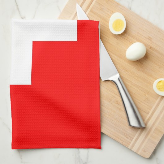 Serviette de cuisine avec Drapeau de Suisse (Quart Plié)