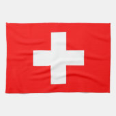 Serviette de cuisine avec Drapeau de Suisse (Horizontal)