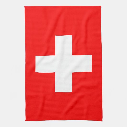Serviette de cuisine avec Drapeau de Suisse (Vertical)
