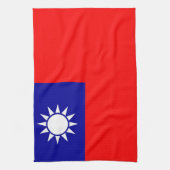 Serviette de cuisine avec Drapeau de Taiwan (Vertical)