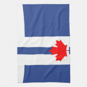 Serviette de cuisine avec drapeau de Toronto (Vertical)