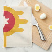 Serviette de cuisine avec Drapeau de Tulsa, Oklaho (Quart Plié)