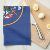 Serviette de cuisine avec Drapeau de Utah, U.S.A. (Quart Plié)