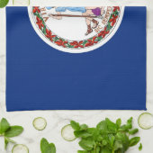 Serviette de cuisine avec Drapeau de Virginie, Éta (Plié)