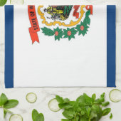 Serviette de cuisine avec Drapeau de Virginie Occi (Plié)