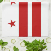 Serviette de cuisine avec Drapeau de Washington D. (Plié)