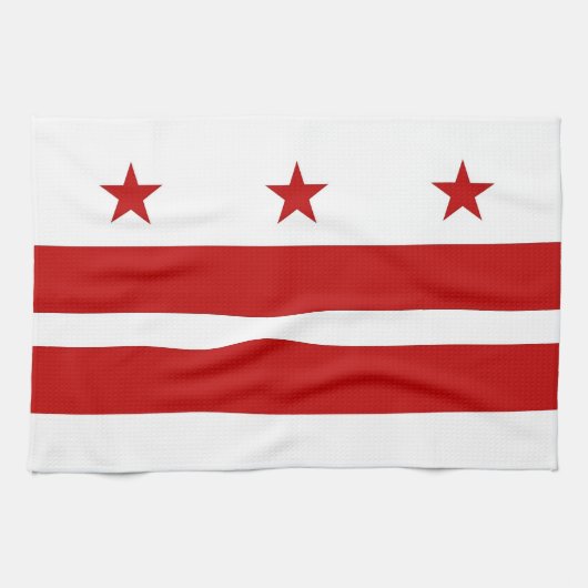 Serviette de cuisine avec Drapeau de Washington D. (Horizontal)